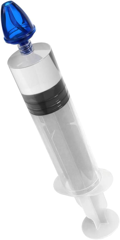 EZY DOSE Nose Rinse Kit for Home or Travel, Sinus and Allergy Relief Syringe, 50 Saline Packets, BPA Free