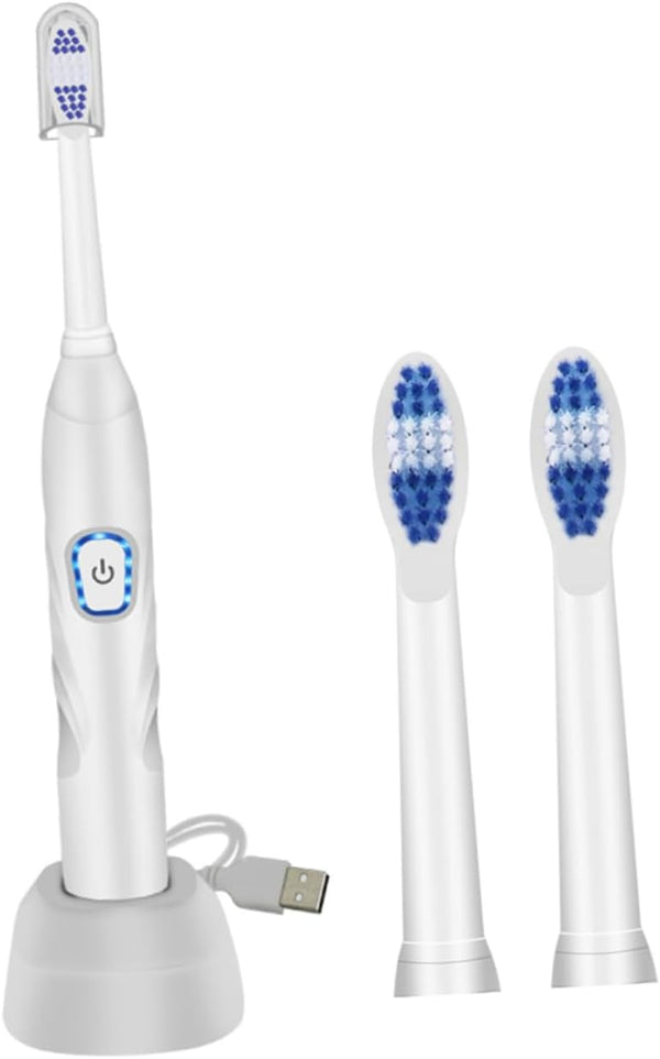 ARTIBETTER Electric Toothbrush Vibration Toothbrush USB Charging Sonic Powered White Set for