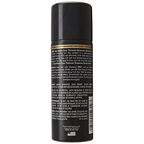 Salon Grafix High Beams Color Thickener Temporary Spray, Jet Black, 2.7 oz Hair Color