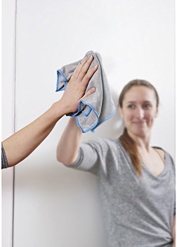Unger Microfiber Variety-Pack All-Purpose Cloths, Blue/Blue Strip/Beige, 12" x 12" (3 Pack)