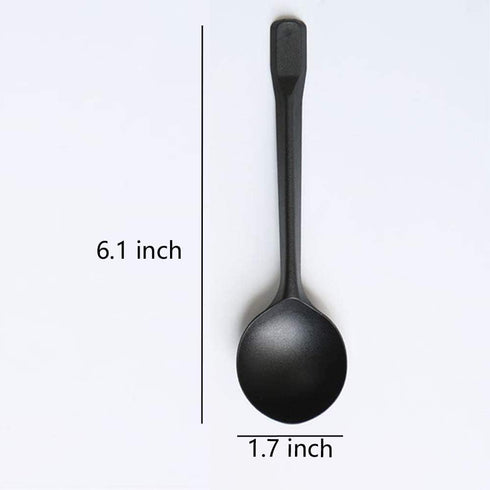 150 Pack large Disposable Plastic Spoons Heavy Weight Individual Wrapped Teaspoons for Soup Dessert Ice Cream (Black, 6 Inches)