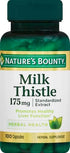 Nature's Bounty Milk Thistle, Herbal Health Supplement, Supports Liver Health, 175mg, 100 Softgels