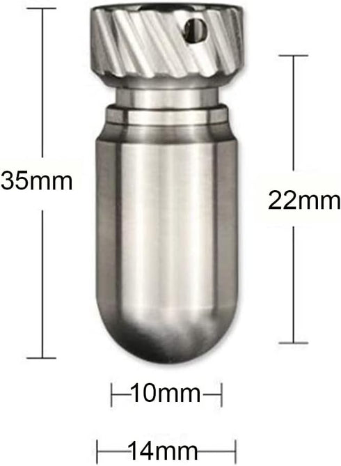 Small Titanium Pill Case with Keychain, Waterproof Pill Holder Container, Portable Mini Size Pill Box Case for Outdoor Travel Camping