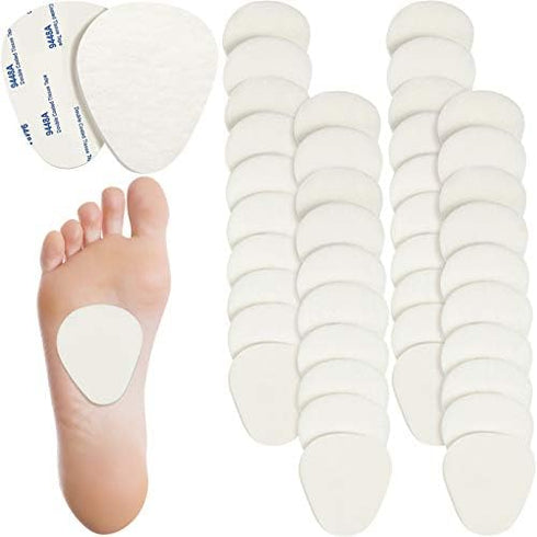 Syhood 40 Pcs Metatarsal Pad - 1/4 Inch Thick Ball of Foot Pain Relief Cushions for Men Women, White Felt Pads