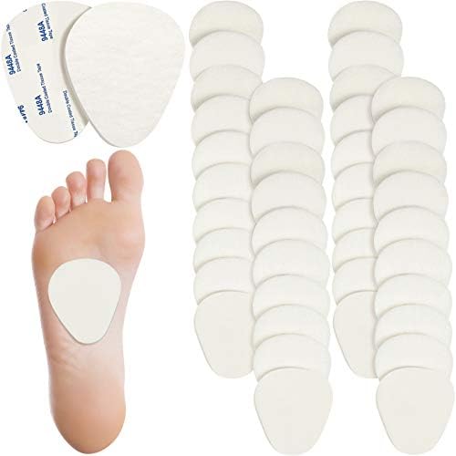 Syhood 40 Pcs Metatarsal Pad - 1/4 Inch Thick Ball of Foot Pain Relief Cushions for Men Women, White Felt Pads