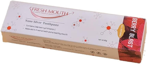 FRESH MOUTH Nano Silver Toothpaste, Berry Blast, 65g