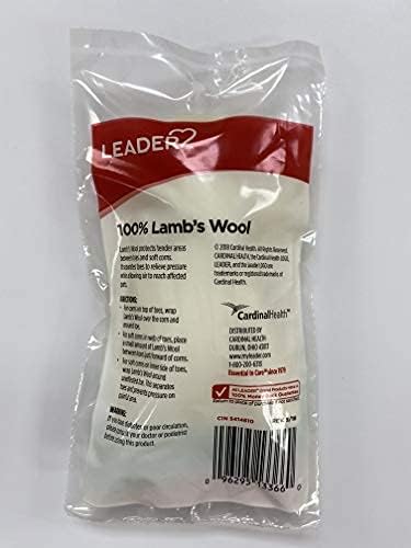 Leader 100% Lambs Wool Padding, Provides Cushioning Comfort and Pain Relief Between Toes (3/8 oz)