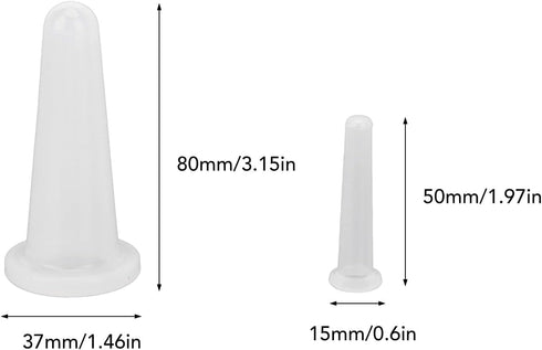 Juroicessry 4Pcs Set Transparent Massage Cupping Silicone Mini Facial Cups Face Massager Helper Skin Care Neck Back