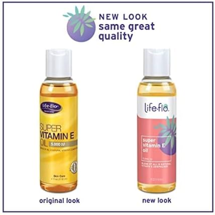 LIFE-FLO Super Vitamin E Oil 5000IU with 8 Vitamin E Compounds | Skin & Antioxidant Support | Soothing Hydration | 4 Oz | Pack of 2