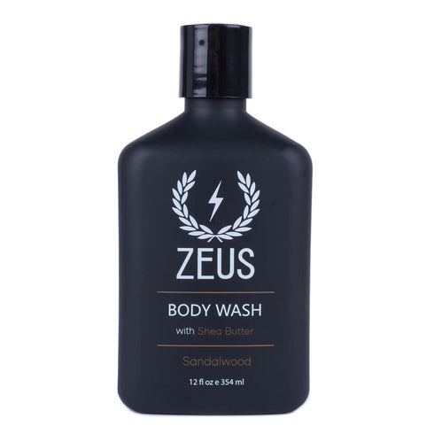 ZEUS Body Wash with Shea Butter & Aloe Vera for Men, All Natural Invigorating Skin Reviving Shower Wash