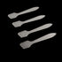 Translucent Frosted Tip Makeup Spatula, Mini Cosmetic Mask Spoon for Mixing, 100 Pack