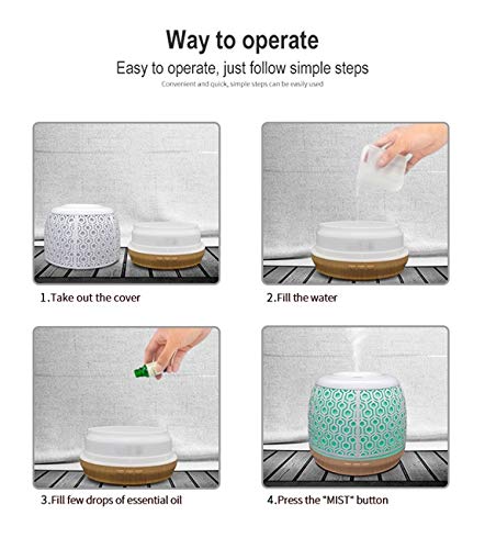 Serenity 500ml 3d Essential Oil Diffuser Sky Iron Dome Dots Colorful I light
