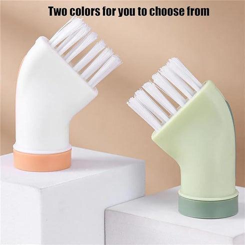 loutlo (2*White) Multi-use Cleaning Brush Can Be Connected to Mineral Water Bottle, Multi-Purpose Bottle Gap Cleaning