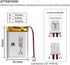 EEMB 3.7V 1100mAh Lithium Polymer Battery 903042, Rechargeable Pack with JST Connector