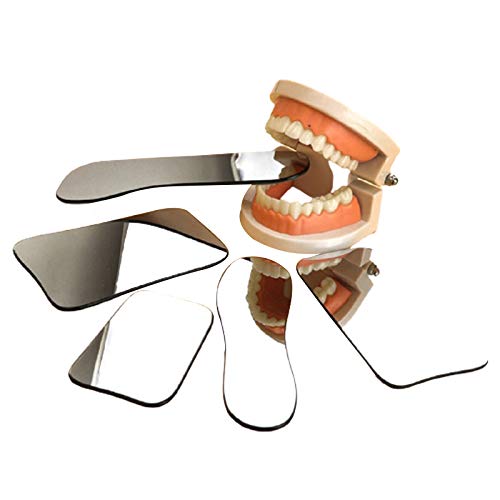 5Pcs Intraoral Mirrors, Thicker Coated Two-sided Reflector, Titanium Plated Glass