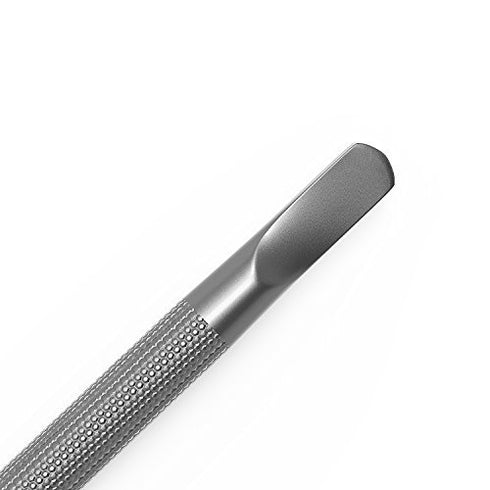 Tweezees Cuticle Pusher and Spoon Nail Cleaner | Dual Sided Stainless Steel Pusher for Nail Care