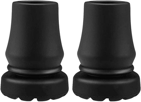 Cane Tips, 2 Pack Nonslip Rubber Universal Walking Cane Tip Replacement Foot for 3/4" Walking Stick
