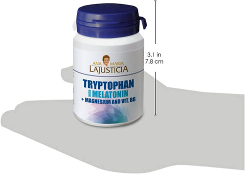 Tryptophan, Melatonin, Magnesium, Vitamin B6, 60 Tablets, Ana Maria Lajusticia