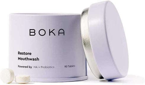 Boka Travel Size Mouthwash Tablets, Hydroxyapatite, Fluoride/Alcohol Free, Eco-Friendly, 90 Pack for Fresh Breath