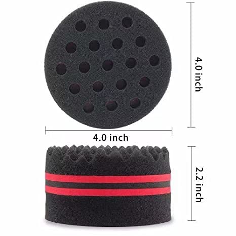 Small Hole Hair Sponge Brush for Twists and Dreads - 2 PCS for Natural Hair Afro Curl