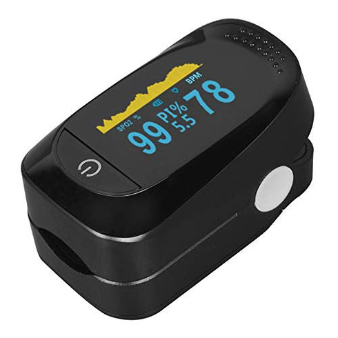 Professional Fingertip Pulse Oximeter, Blood Oxygen Monitor for Sports with Lanyard