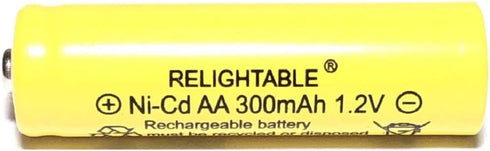 RELIGHTABLE Solar Light AA Ni-CD 300 mAh Rechargable Batteries K (Pack of 20)