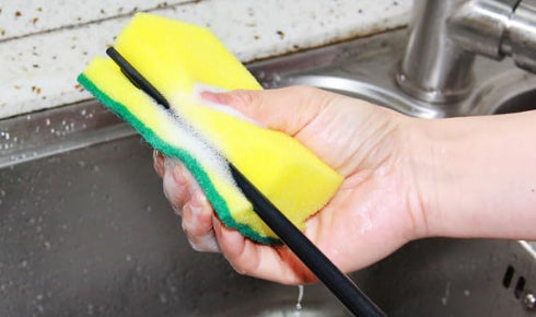 Multifunction Scrub Sponge, Green 10 pcs, Protects Nails and Fingers, Removes Tough Stains and Grease