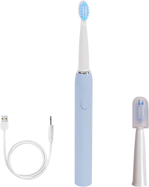 Texvora Electric Toothbrush For Adults, Usb Rechargeable, 3 Modes, Soft Bristles, 2 Replaceable