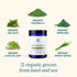 Ora Organic Greens Powder - Vegan, Gluten-Free Super Greens Drink for Energy and Detox, 20+ Superfood Greens Blend