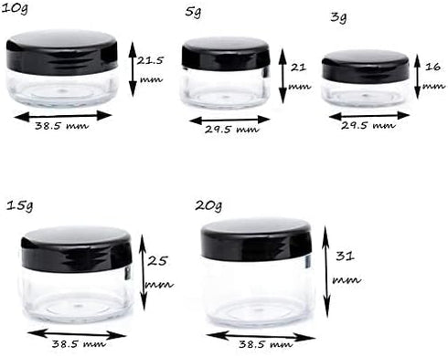ZEJIA 5 Gram Sample Containers - 100PCS Mini Makeup Containers with Lids for Travel Cosmetics