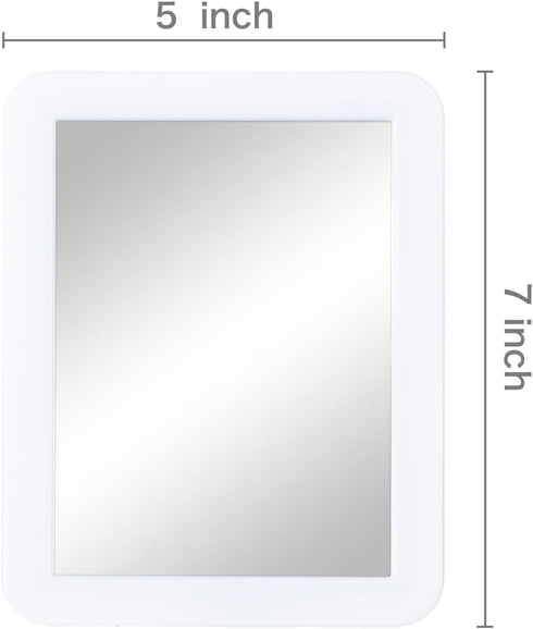 Magnetic Locker Mirror,5" x 7" Small Mirrors School Locker, Bathroom, Household Refrigerator, Locker Accessory, Office Cabinets, and Home (White)
