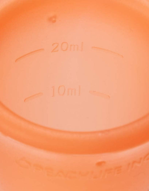 Peachlife Silicone Menstrual Cup with Loop Pull Stem for Easy Removal - Reusable 12 Hour Tampon Alternative - Medium
