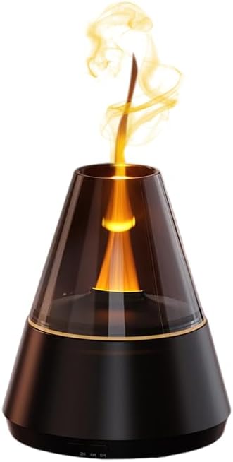Villelei Candle Flame Essential Oil Diffuser, Aromatic air humidifier, 7-Color LED ultrasonic Aroma