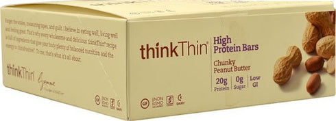 thinkThin Think Products High Protein Bar Chunky Peanut Butter -- 10 Bars