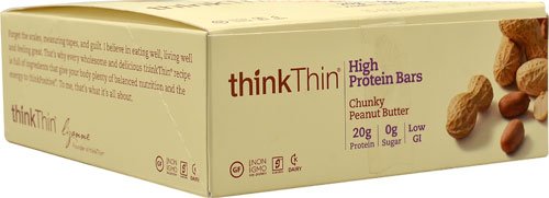thinkThin Think Products High Protein Bar Chunky Peanut Butter -- 10 Bars
