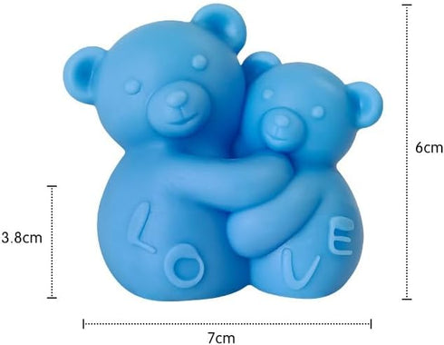 T-shin Candle,100G Hugging Bears Aroma Healing Cute Bear Family Mother Love Decorative Scented Candle for Table Photo