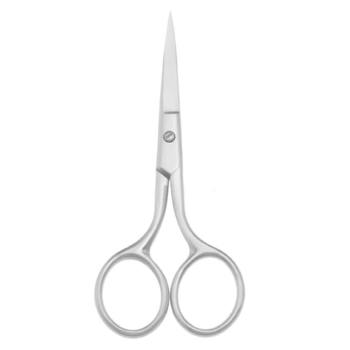 Professional Grooming Scissors, Stainless Steel Fine Straight Tip Scissors, 3.9 Inch for Facial Hair Removal