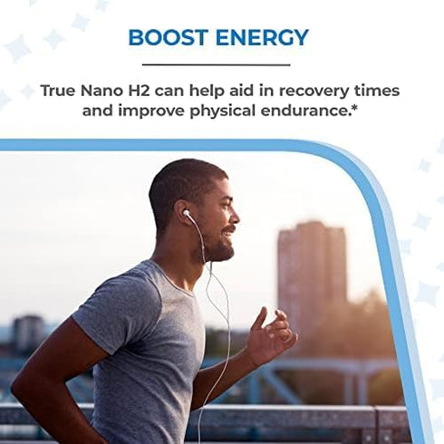 True Nano H2 Plus by H2 Universe, Molecular Hydrogen with Active Nanobubbles for Energy & Antioxidant Support - 60