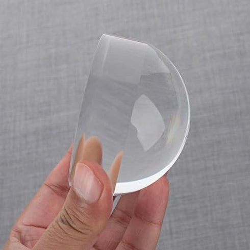 Beileshi 5X Acrylic Paperweight Magnifying Glass, 80mm Desktop Dome Magnifier for Reading