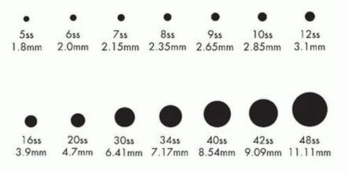 JET (280) 144 pcs Swarovski 2058/2088 Crystal Flatbacks Black Rhinestones Nail Art Mixed Sizes