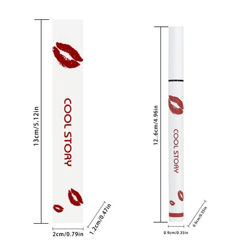 YUANLI Lip Stain Marker Pen, 2 in 1 Lip Liner and Lipstick, Waterproof Matte Lip Tint