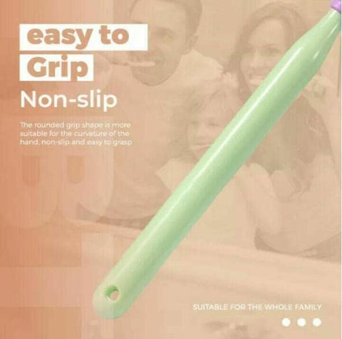 Three-Sided Soft Hair Toothbrush, 2 Pcs Random Color, Effective for Adults and Children