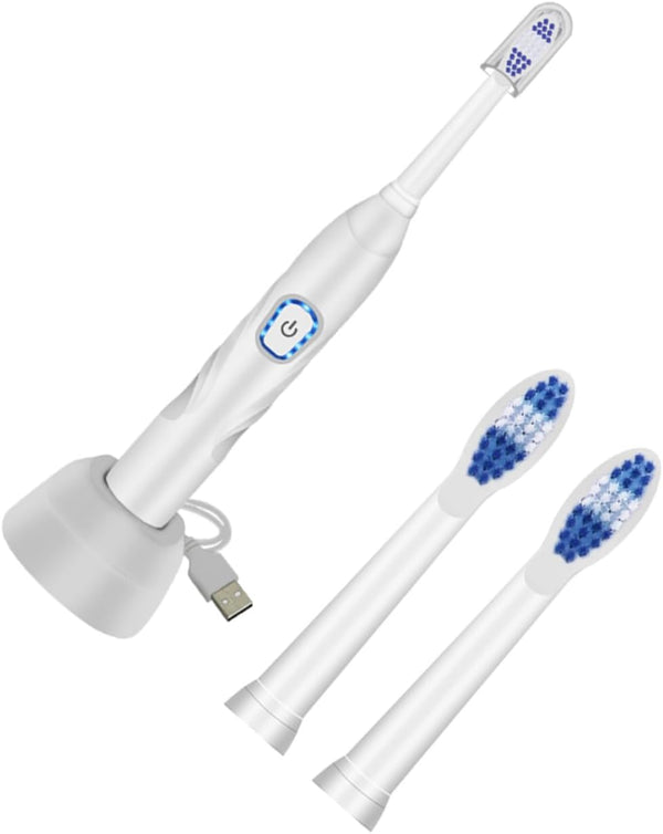 USB Charging Toothbrush for White Vibration Bristle Toothbrush with USB Rechargeable Battery