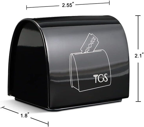 Razor Blade Storage Bank, Safety Razor Blade Disposal Case, DE Blade Mail Box for Storing Used Safety Razor Blades