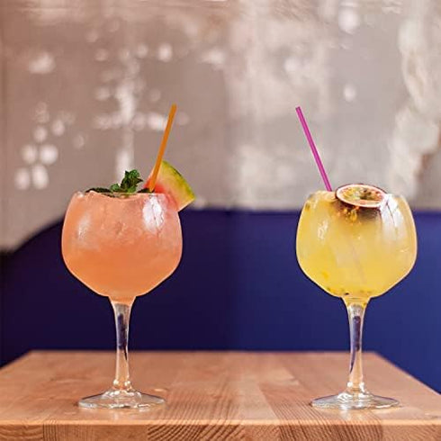 300 Neon Mini Bar Cocktail Straws, Short Plastic Drink Stirrers