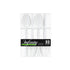 Infinity Flatware Disposable White Teaspoons - 32 Count Premium Plastic Cutlery for Special Occasions