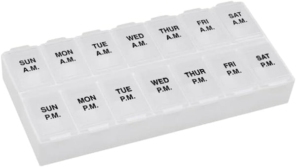 REMIND N TIME Remind N' Time Weekly (7-Day) AM/PM Pill Organizer, Vitamin and Medicine Box,