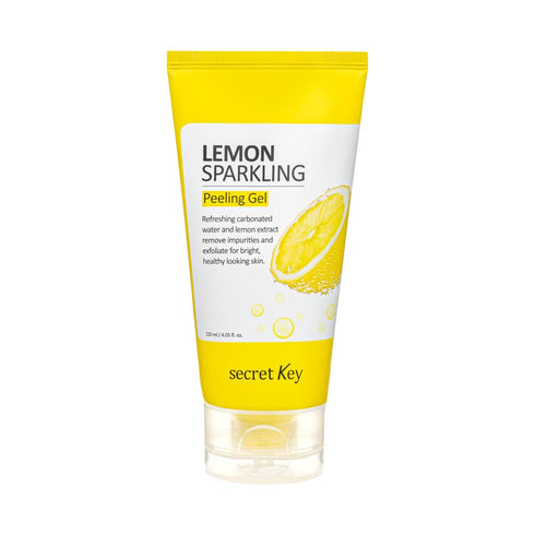 SECRETKEY Lemon Sparkling Peeling Gel, Deep Cleansing Exfoliation, 4.05 oz / 120 ml for Sensitive Skin