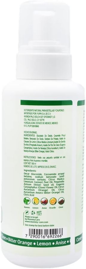 MOMMY CARE Dish Soap and Natural Foaming Pump Bottle, 16.9 Fl Oz Baby Bottle and Dishwashing Liquid