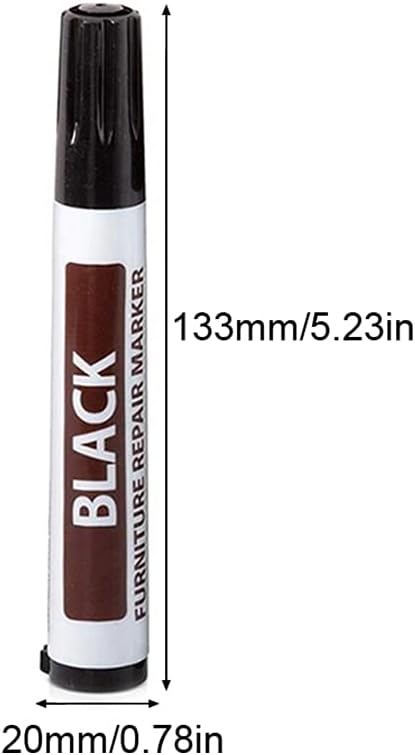 CALIDAKA Furniture Repair Wood Repair Markers Touch Up Pen Marker Repair Pen for Stains,Scratches,Wood Floors,Tables,Carpenters Simple Paint Fix(Black) by CALIDAKA